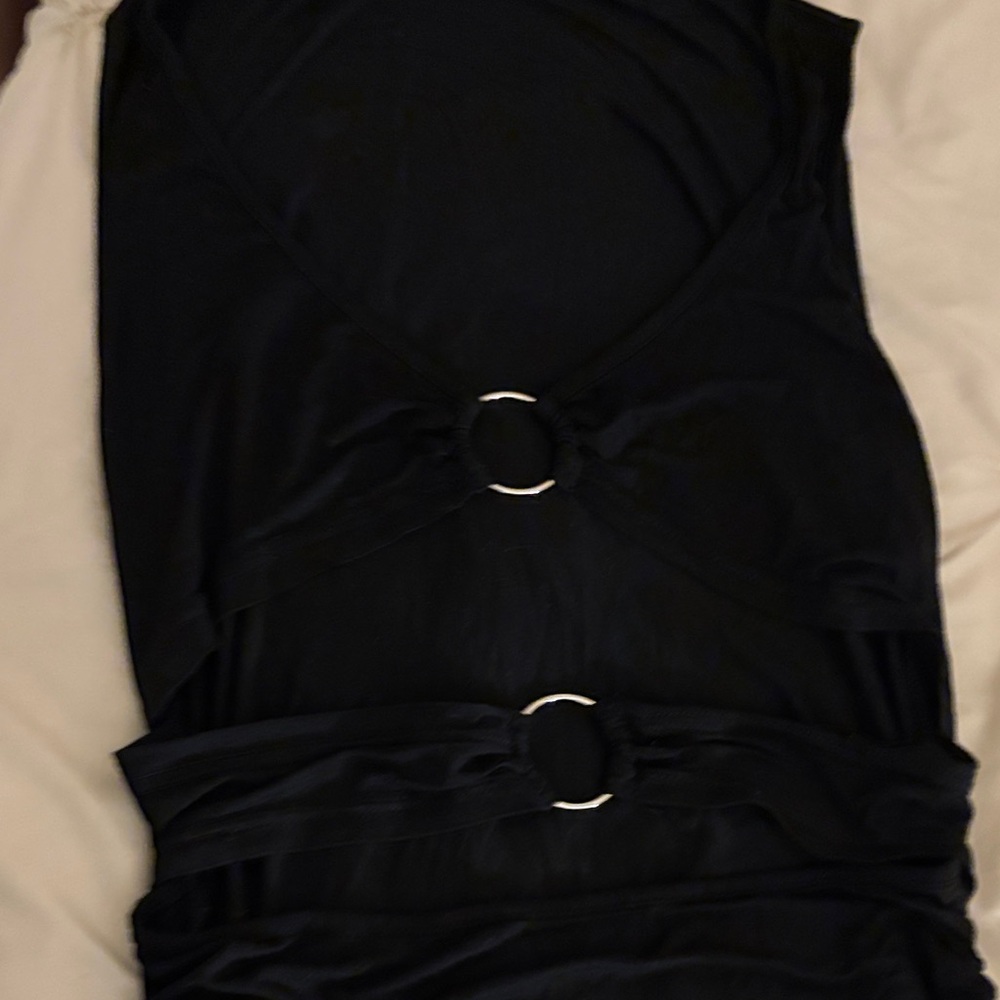 Black Strapless Dress w peekaboo design - Picture 3 of 3